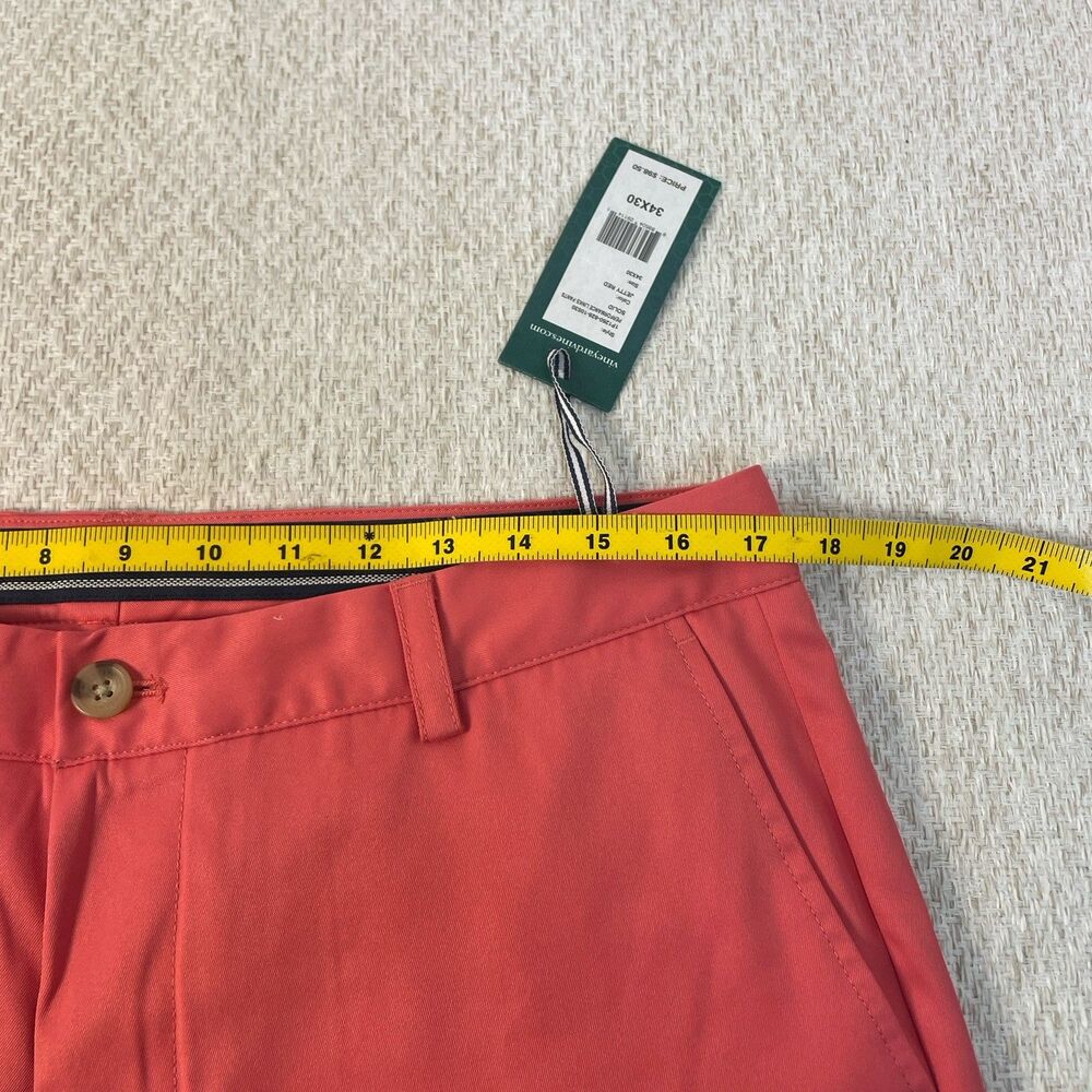 Vineyard Vines Mens 34 X 30 Classic Fit Links Golf Pants Jetty Red NWT - Picture 8 of 9